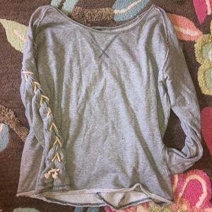 rope lace-up sweatshirt